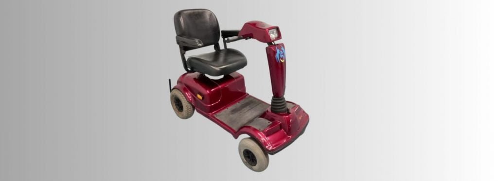 Red disabled scooter for rent
