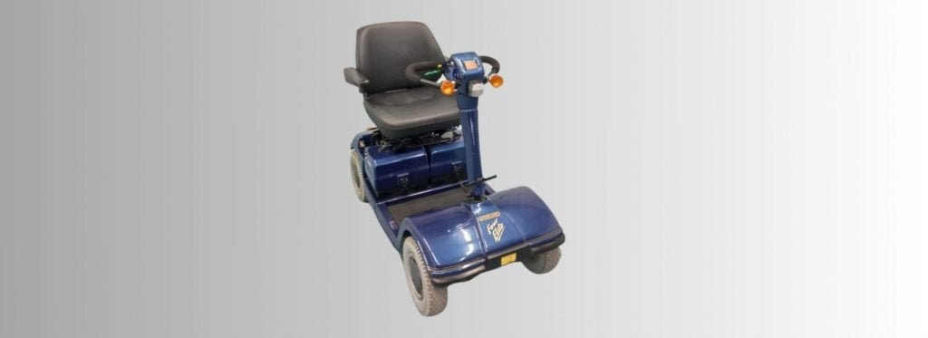 Blue disabled scooter for rent